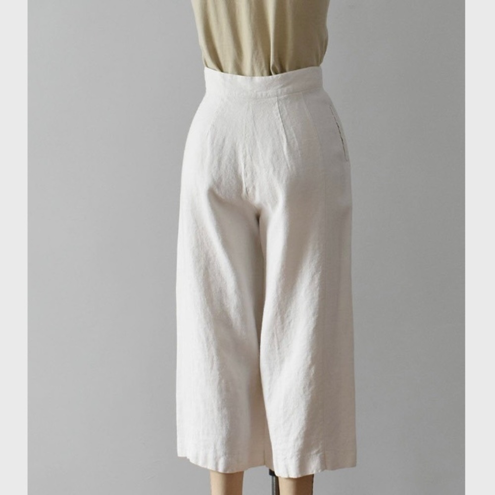 Vintage cropped linen pants - Picture 5 of 5